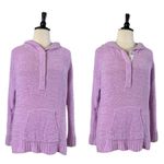 Caslon Hooded Sweater Snap Front Kangaroo Pocket Purple Orchid Women’s Size XL Photo 12