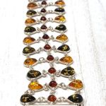 Sterling Silver Baltic Amber, lace bracelet, 28.5g Photo 10