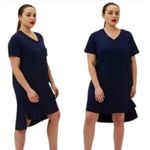Universal Standard Dress Womens Small Navy Blue Tesino Washed Jersey Casual Photo 1