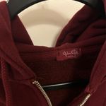Brandy Melville John Galt Maroon Hoodie Zip-Up Photo 1