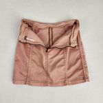 Free People  Modern Femme Denim Mini Skirt Size 2 Light Pink Photo 3