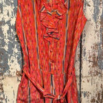 Jenny Han Silk romper, size Small, sleeveless with ruffle Orange Photo 0