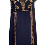 Anthropologie TMHL boho tribal embroidered sleeveless sheer lightweight tank mini midi dress Photo 0