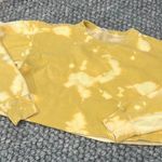 Brandy Melville John Galt  Yellow Cropped Tie-Dye Sweatshirt Size Small Photo 0