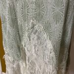 Free People  lacy tank top cream with pale green size large Photo 6
