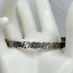 Vintage Aton Signed Silver Braided Bangle ✨ Designer Flat Woven Bracelet 💫 Photo 7