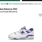 New Balance 550 Purple And White Sneaker Photo 1