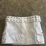 Princess Polly  White Cargo Skirt Iconic Denim Mini Photo 3