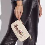 Coach  Large Wristlet 19 With Dreamy Veggie Horse And Carriage Photo 1