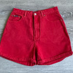 Route 66  Denim High Waist Vintage Shorts Red Size 9 / 10 Photo 0