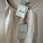 Elena Baldi NWT Silk Blend Made In Italy Double Layer Top Tan Size L Photo 4