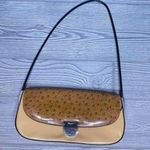Salvatore Ferragamo  vintage faux ostrich clutch purse handbag patent leather Photo 0