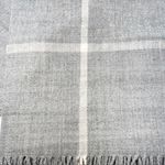 J.Crew Windowpane Plaid Blanket Scarf Gray White Photo 2