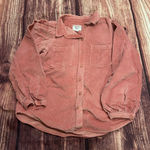 American Eagle Women’s  Corduroy Pink Button Down Shirt Medium Photo 0