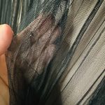 Nha Khanh Black Tulle Shift Lulu High Neckline Lace Collar Zipper Dress size 6 Photo 10