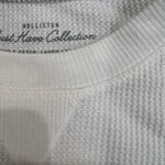 Hollister Must Have Collection White Waffle Knit Long Sleeve Tee Photo 2