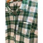 kim rogers  Plaid Christmas Button Down Shirt Large Green Photo 1