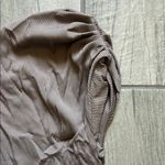 ANINE BING  Taupe Ribbed Top Photo 2