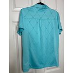 Callaway  Size Large Blue Pearl Snap Short Sleeve Polo Shirt Golf Pickleball Photo 1