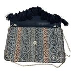 Lulus Fancy A Fringe Clutch Gold Chain Crossbody Pocketbook Bag Tassels Photo 3