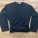 White + Warren black merino wool cashmere blend bow sweater sz Small Photo 0