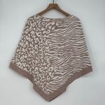 Barefoot Dreams  CozyChic Ultra Lite Ocean Breeze Poncho Womens Faded Rose Animal Photo 1