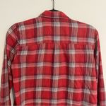 Madewell  Lightweight Ex-Boyfriend Cherry Plaid Button Down Shirt Size Small Photo 7