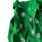 Ann Taylor  Viscose/Linen Blend Embroidered Pleated Paperbag Green Shorts Size 4 Photo 5