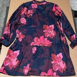 Adelyn Rae  satin dress floral print, split long sleeve, size XL NWOT Photo 9