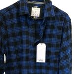 Denim & Flower  black/blue flannel‎ button down sz medium Photo 2