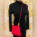Paloma Picasso vintage shoulder evening bag in red / gold Photo 2