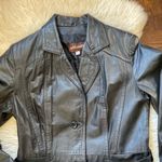 Vintage 80s leather duster trench coat Split Ends Ltd. Black coat jacket Photo 8