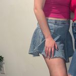 Aerie Jean Denim Short Skirt Photo 0