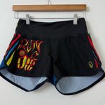 {2} InkNBurn Run or Die Colorful Women's Flutter Running Shorts Black Photo 0