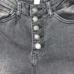 Forever 21 Pants Women 27 Black Denim Jeans Mega Flare Raw Hem Cotton Button Fly Photo 8
