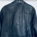 90s Vintage Women's Oversized Black Leather Jacket Size L Photo 10