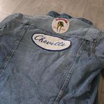 Women's Blue Jean Jacket Packwork Vintage Coat Fall Winter Size M Photo 2