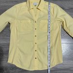 Croft & Barrow  Women Y2K Yellow 3/4 Sleeve Button-Down Shirt S Business Casual Photo 8