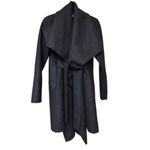 NWOT HARRIS WHARF LONDON Pressed Wool Blanket Wrap Coat Size Small Black Photo 6