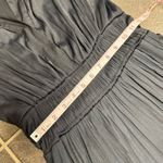 Anthropologie  Somerset Satin Short Sleeve Long Maxi Dress Black XS Photo 11