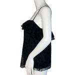 J Crew Blouse Womens XS Black Mesh Floral Pattern Cocktails‎ Party Whimsygoth Photo 2