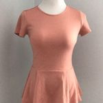 Forever 21 Pink Short Sleeve Peplum Top Photo 1