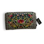 Minky embroidered wallet Mexican talavera design NWT Pink Photo 1