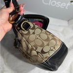 Coach y2k Vintage Black Brown Khaki Signature Legacy Flip Turnlock Photo 8