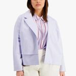Women's Alfani Asymmetrical Blazer in Lightest Lilac Size 2X Purple Photo 3