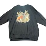 Jerzees Vintage Fall Graphic Sweatshirt Womens 3X Black Autumn Harvest Pumpkin Birds Photo 1