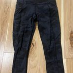 Lululemon Cropped Black Camo Leggings Photo 0