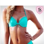 Victoria's Secret Turquoise blue Victoria’s secret push-up bikini top with underwire 34D Photo 1