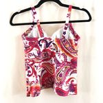 Lands' End Swim Tankini Top Underwire Pink 2 D Photo 1
