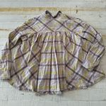 Free People ‎ We the Free Seeking Starlight Plaid Top size XS Pale Pink Plaid Photo 9